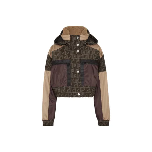 FENDI FW24 Куртки и пальто Женские Коричневый