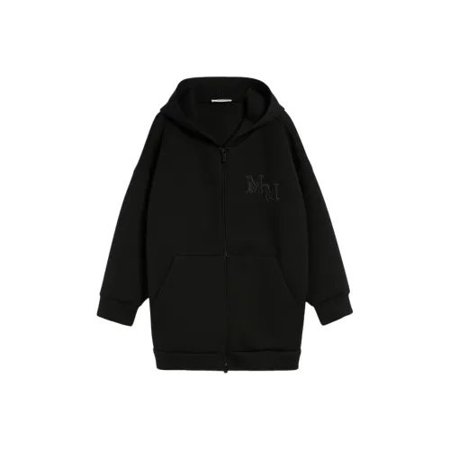 MaxMara Obbia Коллекция OVERSIZED Technical Джерси Толстовка Куртки Пальто Женские Черный