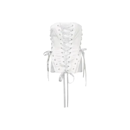 JAC FLEURANT Без бретелей Топ Женская Белая