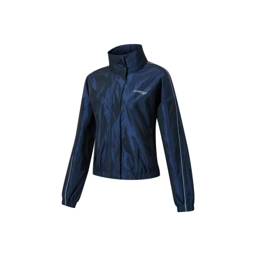 Saucony Куртки и Пальто Женские Ярко-черный Синий