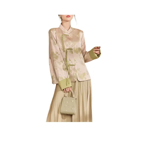 QIAOYUHUAZUN Куртки Пальто Женские Зеленый