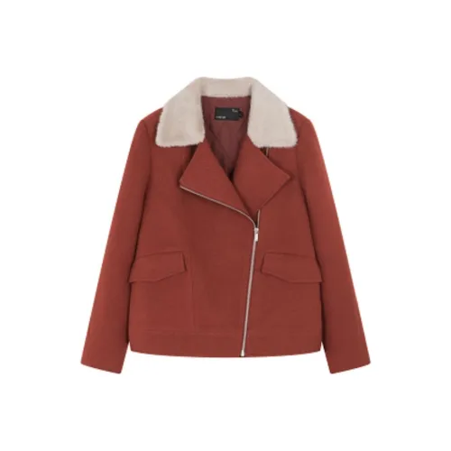 IHIMI Куртки Пальто Женские Счастливый Красный