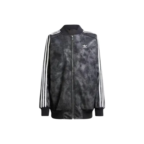 Adidas Originals Премиум SST Luxe TRACK TOP Куртки Пальто Женские Черный