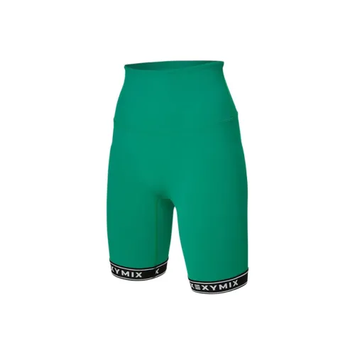 XEXYMIX Йога Шорты Женские Изумрудно-Зеленые
