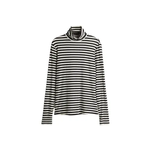 H&M Черный/Белый Полосы Женские Футболки