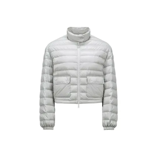 Moncler Down Jacket Women's Light Gray Монклер Пуховик Женский Светлый Серый