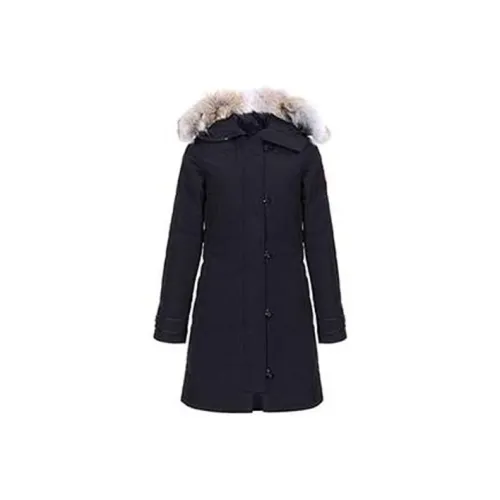 Canada Goose Lorette Series Женские пуховики темно-синего цвета