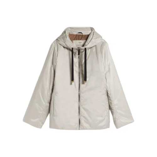 MaxMara Greenh Коллекция Водонепроницаемый Холст Путешествие Куртка Куртки Пальто Женские Серый