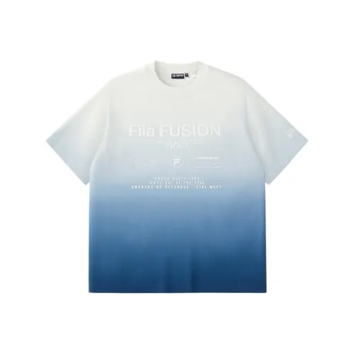 FILA FUSION Рабочая одежда Циан Светло-Синий Мужская T-Рубашка