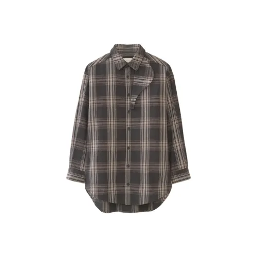 Lauren Manoogian FW24 Клетчатый GAITER Рубашка Женская Клетка Клетка