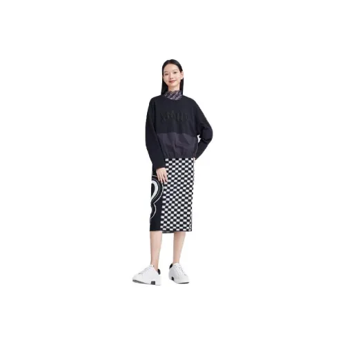 JZ. ANNAKRO Простой черный Женские свитшоты