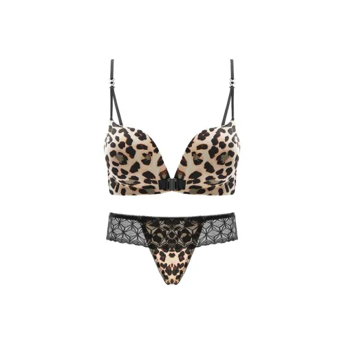 Flowers in water Комплект нижнего белья Женское Леопардовый принт