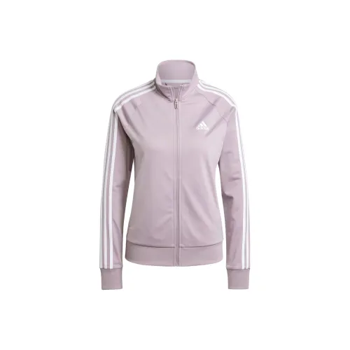 Adidas PRIMEGREEN Essentials Warm Up Slim 3 Stripes Track Jacket Куртки Пальто Женские Purple