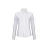 Женская рубашка с длинным рукавом, белого цвета