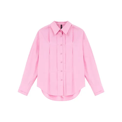 VIMLY Персиково-розовые Женские Рубашки