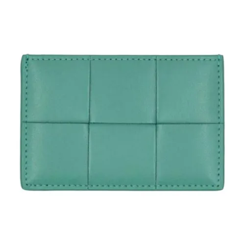 Bottega Veneta Grained Телячья кожа Держатель для карт кошелек Мужской Зеленый