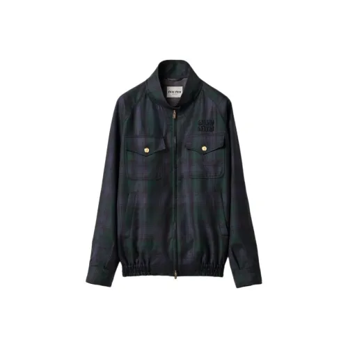 MIU MIU FW24 Куртки и Пальто Женские Синие