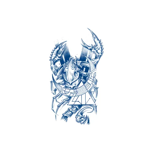 LIEJI Железо Броня Scorpion Shadow Травяной Tattoo Стикер