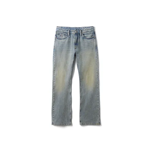 SIMWOOD Washed Nostalgic Medium Blue Men's Jeans SIMWOOD Вымытые Ностальгические Средние Синие Мужские Джинсы