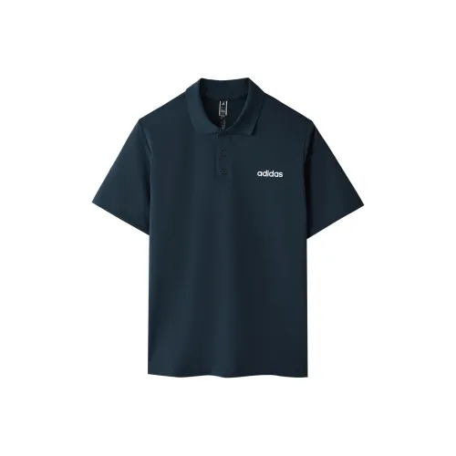 Adidas Поло Мужское Темно-синий