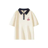 Ожерелье-чокер бежевого и темно-синего цвета