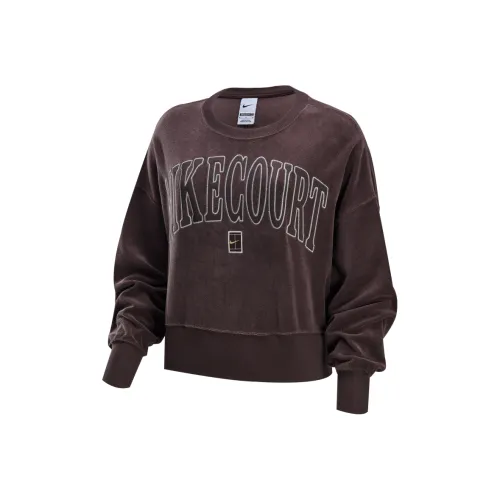 NIKE COURT HERITAGE Барочный коричневый/Свет Сандаловое дерево Умбра/Бархат Коричневый Женские Свитшоты