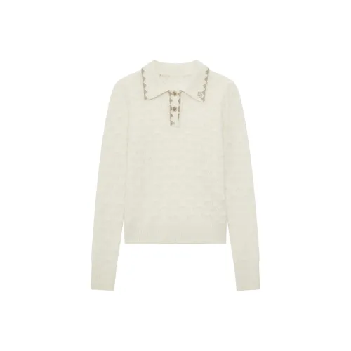 BADINA Кашемир Свитер Женский Натуральный Белый