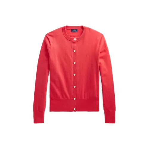 Polo Ralph Lauren SS23 Трикотажная ткань Кардиган Женские Красный