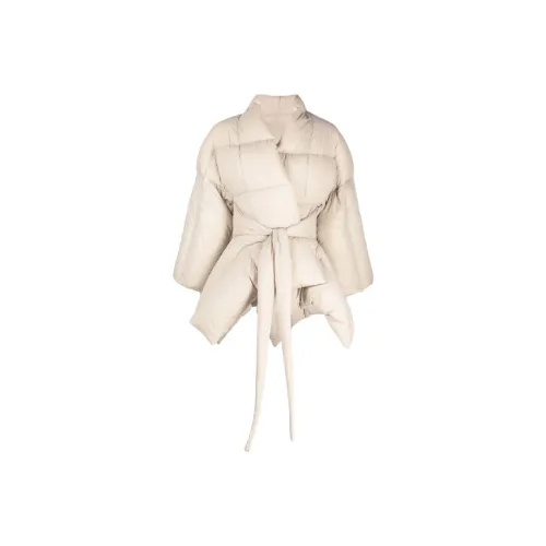 RICK OWENS Экрю Женские Пуховики