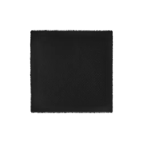 GUCCI Шерсть Шелк Mulberry Вязаные шарфы Унисекс Черный