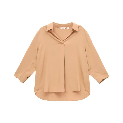UNIQLO Темно-бежевые женские рубашки