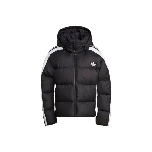 Adidas Originals Clover Series Outfit Пуховик Зимний Женский Черный