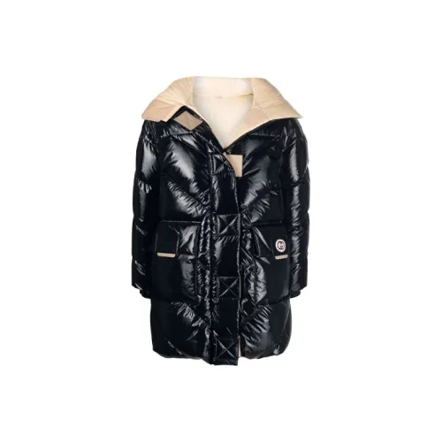 GUCCI SS22 Однотонный С капюшоном Свободный крой MID Длина Пуховик Женский Черный