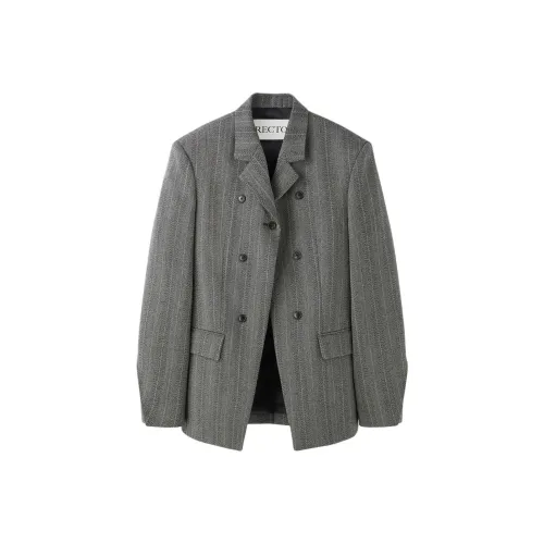 RECTO FW24 Buddie Новая шерсть Tailored Куртка Куртки Пальто Женские CHARCOAL GREY Угольно-серый