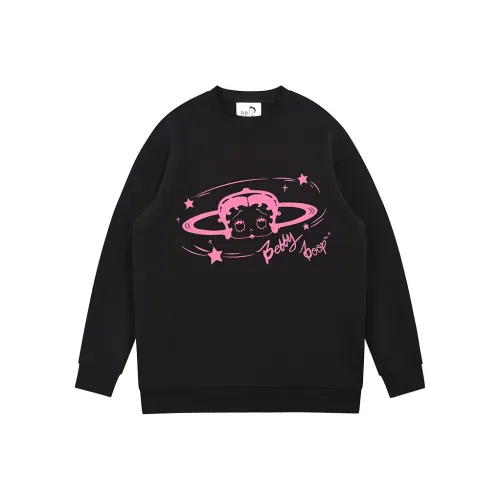 BETTY BOOP Совместный бренд Черные Женские Свитшоты