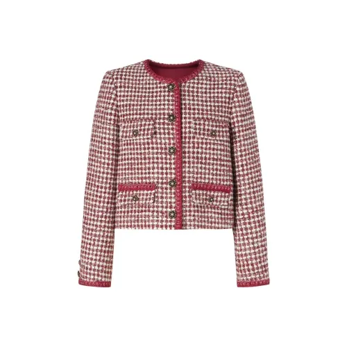 JZ. ANNAKRO Куртки Пальто Женские Клетка Красный