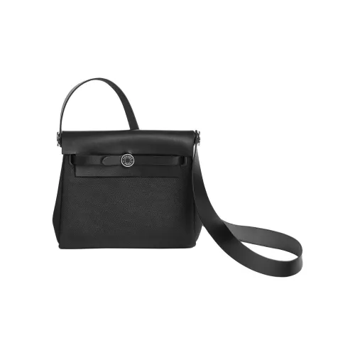 HERMES Herbag Zip Холщовая сумка сумка через плечо сумка на плечо женская черная