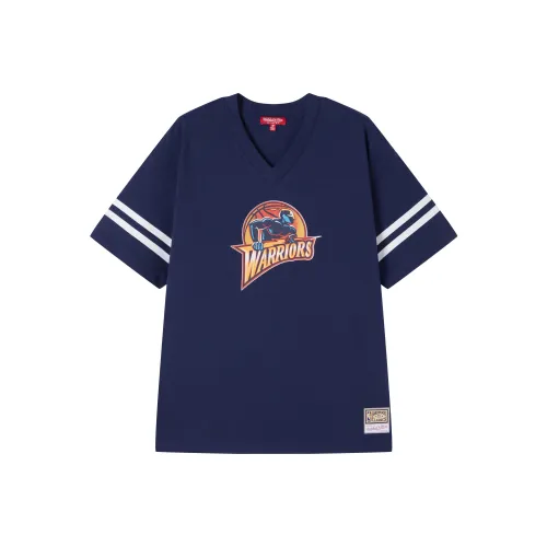 MITCHELL NESS x NBA Golden State Warriors Рукав с спущенным плечом T-рубашка Женская Синяя