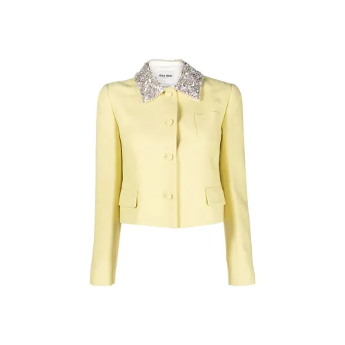 MIU MIU Куртки и Пальто Женские Желтые