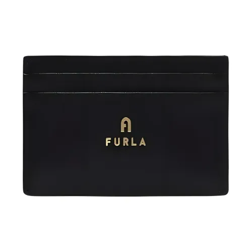 Furla Мягкий держатель для карт из коровьей кожи женский черный