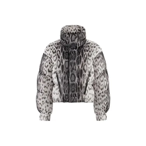 BOSIDENG Леопардовый принт Мех Женские Пуховики