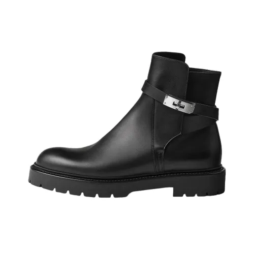 HERMES Jeff Ботильоны 3,5 см Мужской Черный