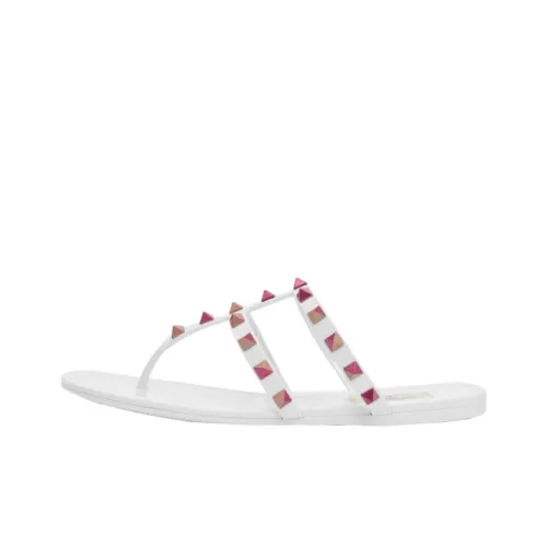 Valentino Rockstud Шлепанцы Женские Белые