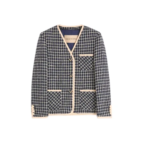 Valentino SS25 Куртки и Пальто Женские Морской Синий