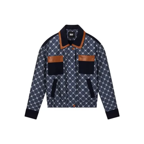 DKNY FW22 Loose Fit Куртка Женская Темно-Джинсовый Синий