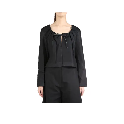 AMOMENTO Черные Женские Т-рубашки