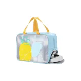 Фрукты, макияж, сумка, ананас, синий, большой размер