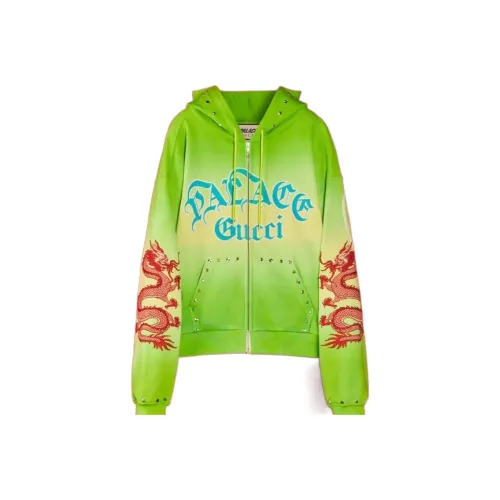 GUCCI X Palace Collection Зеленый Мужской Свитшот