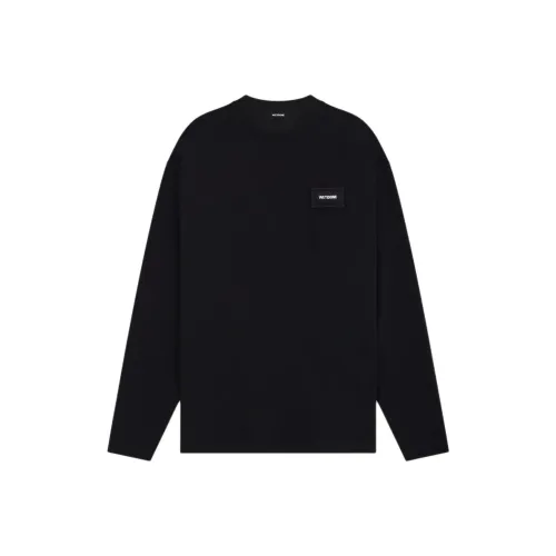 WE11DONE Т-рубашка с оборванным рукавом унисекс черная