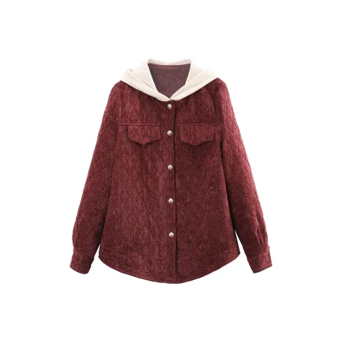 A paradise for awakening Куртки Пальто Женские Бордовый